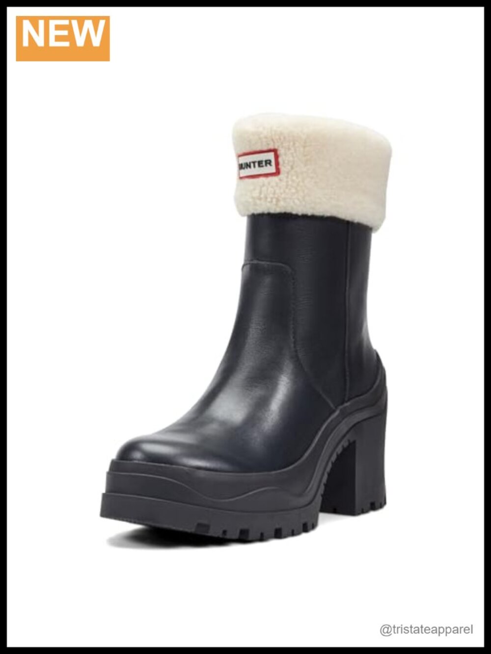 Waterproof Leather Ankle Booties Cushioned Comfort Almond Toe